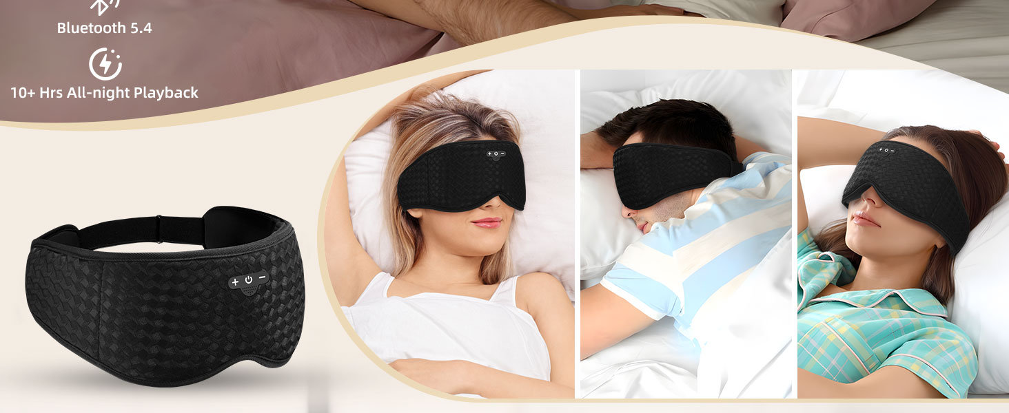 sleep mask with bluetooth headphones