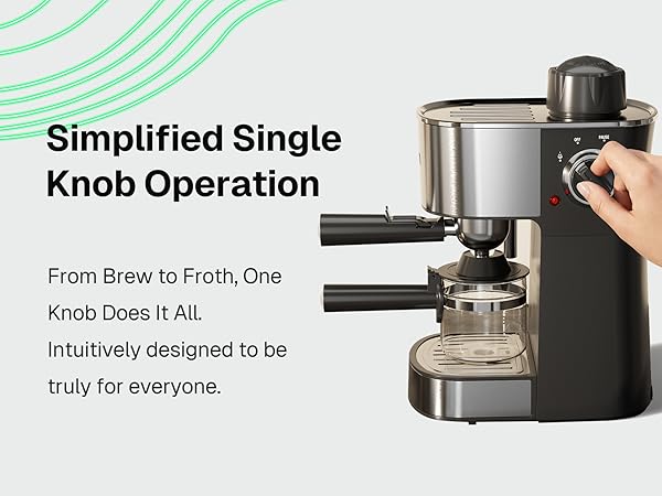HBN Espresso Machine, 3.5Bar Espresso and Cappuccino Maker