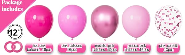 pink party decorations pack