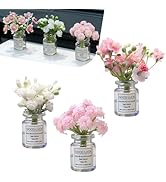 YAWUROU 3 PCS Mini Flower Vases Car Dashboard Decor, Cute Glass Vase Car Dashboard Decorations, F...
