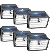 [6 Packs] Solar Motion Lights Outdoor, Ultra Bright Solar Fence Lights with Motion Sensor, IP65 W...