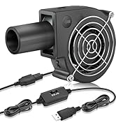 GDSTIME 97mm x 33mm USB Blower Fan with Speed Control, Small 5V DC Brushless Centrifugal BBQ Fan ...