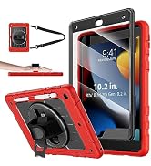 Stweap iPad 9th/8th/7th Generation Case-Built-in Screen Protector, Shockproof with Pencil Holder ...