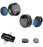 Vislla Mini Microphone for iPhone, iPad &amp; Android,12H Battery, Noise Reduction Wireless Lavalier ...