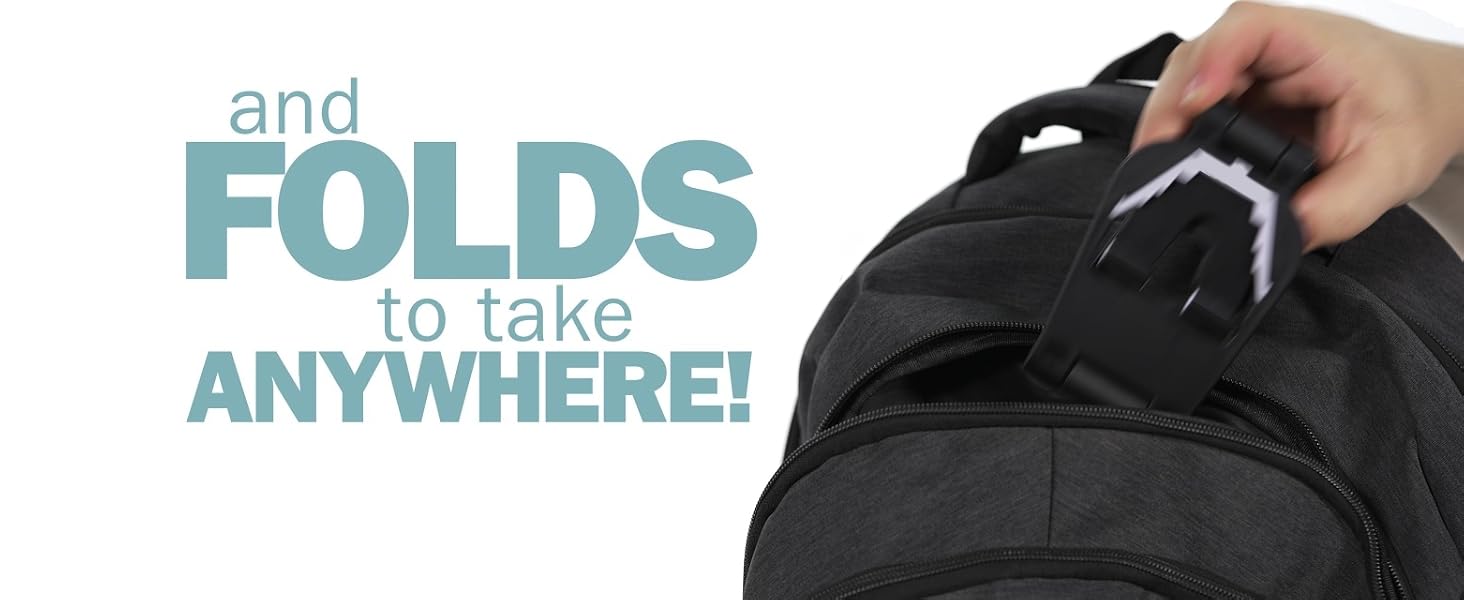 Folds up for easy transport and travel | Se pliega para facilitar su transporte y viaje.