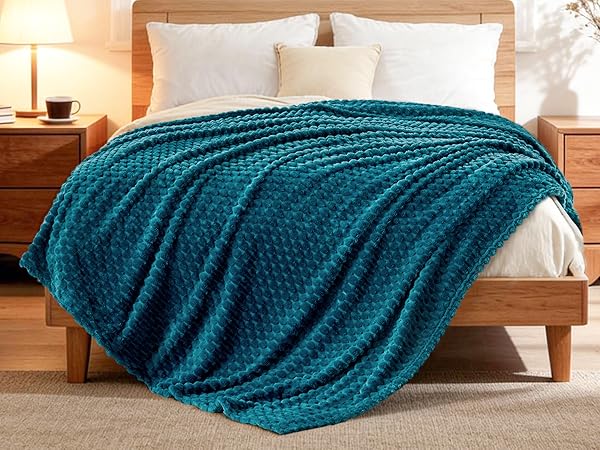 teal throw blanket