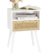White Nightstand with Charging