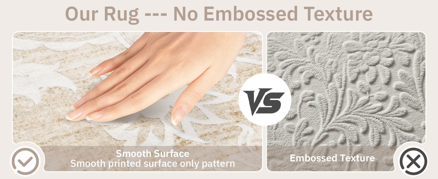 No embossed texture