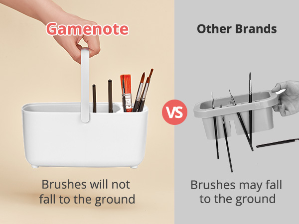 brushes will not fall to the ground