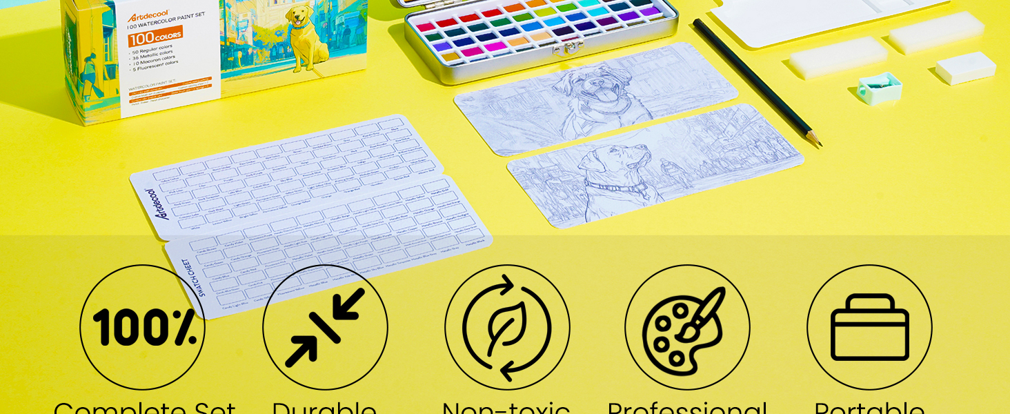 watercolor paint set