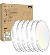 hepside 6PACK LED Flush Mount Ceiling Light, 3000K-4000K-6500K &amp; 100W Equivalent Modern Kitchen R...