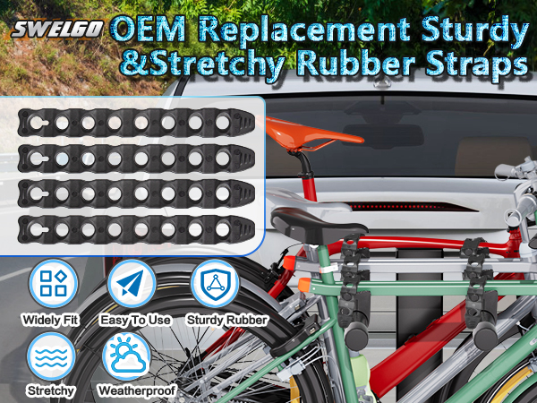 Bike Rack Strap replacement rubber straps bike straps for rack rubber tie down straps