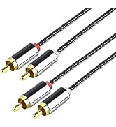 Tianle 2RCA Audio Cable, 1m/3.3ft Phono to Phono Cable 2RCA Male to 2RCA Male Hi-Fi Audio Lead Co...