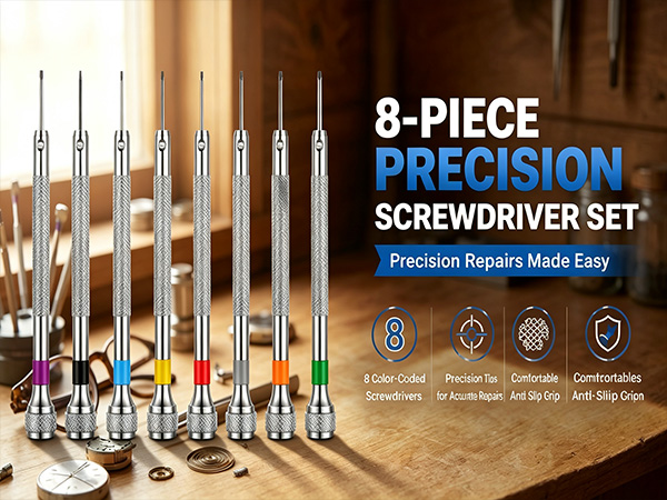 8-Piece Watch Repair Screwdriver Set
