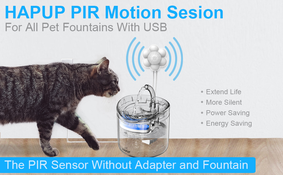 HAPUP Cat Fountain Sensor Motion