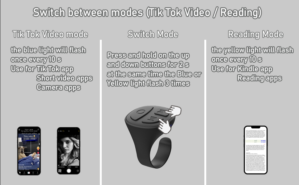 Scrolling Remote for Switch Modes