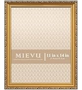 MIEVU 11×14 Picture Frame - Gold Picture Frames for Wall Hanging And Tabletop Display,Ornate Phot...