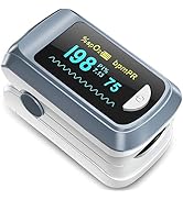Fingertip Pulse Oximeter Blood Oxygen Saturation Monitor Pulse Ox, Heart Rate and Fast Spo2 Readi...