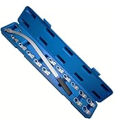 Mautopily 15PCS Universal Serpentine Belt Tensioner Tool Kit - 12-Point 12-19mm (0.47"-0.74") Wre...