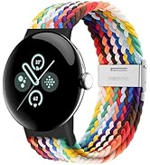 Eiavike Stretchy Braided Bands Compatible with Google Pixel Watch/Pixel Watch 2, Adjustable Elast...