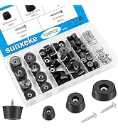 Sunxeke 124Pcs Rubber Feet for Cutting Board with Stainless Screws,3 Sizes 0.6inch 0.8inch 1inch ...