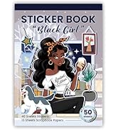 Bomichi Black Girl Sticker Book 50 Sheets 480 Count Plus 10 Paper Diverse Character Vinyl Decals ...