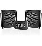 AC Infinity AIRPLATE T8, Quiet Cooling Dual-Fan System 6" with Thermostat Control, for Home Theat...