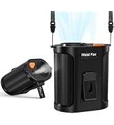 Portable Waist Fan with Mist, Waist Fan Clip on Wearable Belt, 14800RPM 5 Speeds Strong Airflow, ...