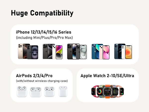 foldable 3 in 1 wireless charging station