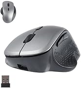 Wireless Mouse Vertical Ergonomic Bluetooth Rechargeable Optical Dual Mode Cordless Mouse with 3 ...