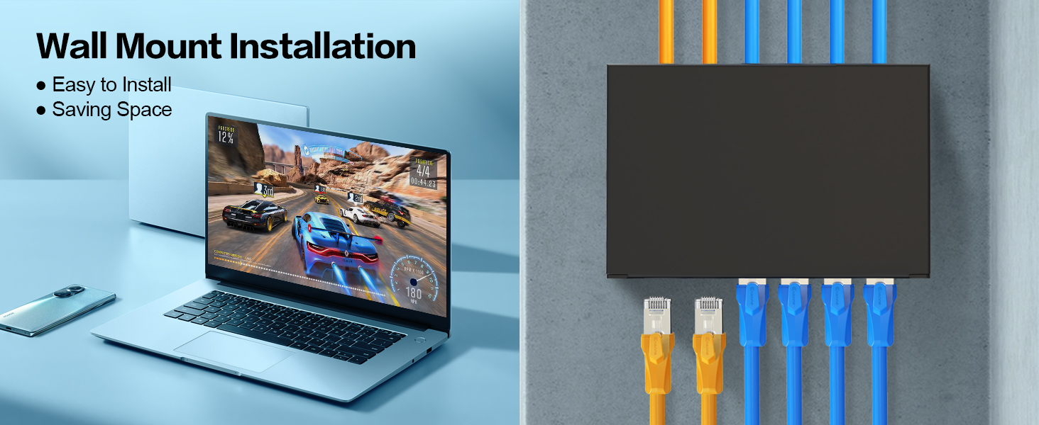 0.5u 6port patch panel