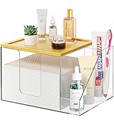 VITVITI Disposable Face Towel Holder Box, Acrylic Clean Skin Club Facial Towel Container, Large D...