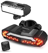 WSDCAM Bike Headlight and Tail Light Set USB C Rechargeable Waterproof, 900LM Bike Front Light &amp; ...