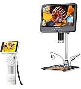 JL208S 10.1" 4K 30FPS HDMI Digital Microscope + JL113 Microscope for Kids Adults