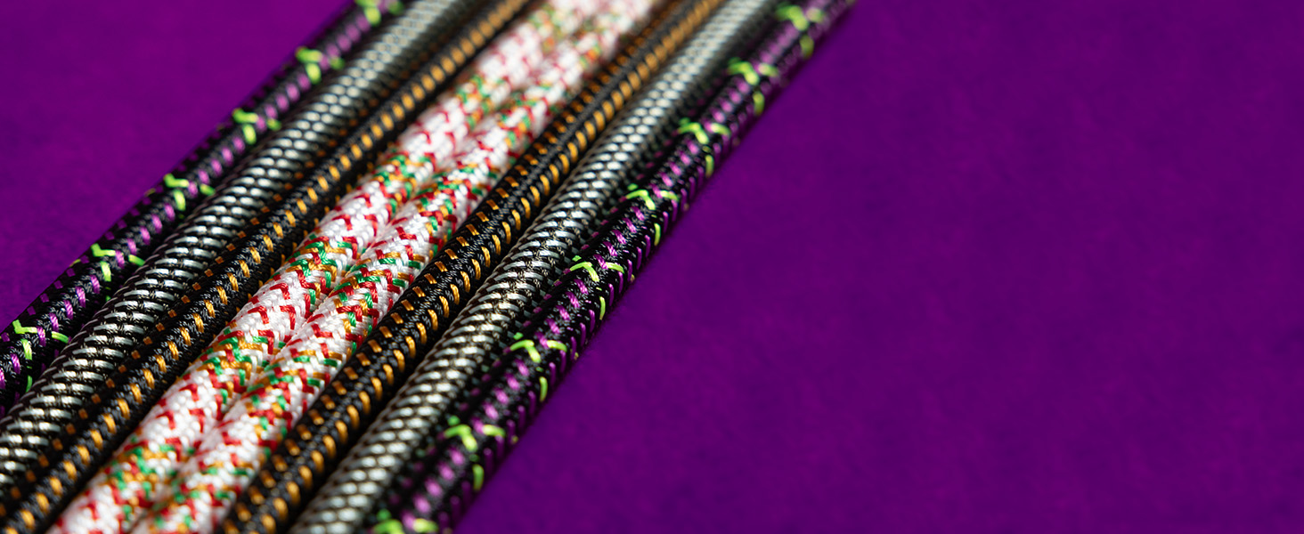 Close up of braided jackets