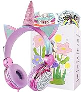 charlxee Kids Unicorns Headphones with Mic for School/Travel,95dB Volume Limited,Shareport,On/Ove...