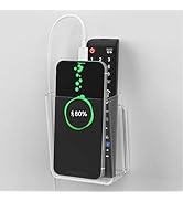 Yocice Wall Mount Remote Control Holder Smart Phone Station Storage Organizer Box- Clear,RCH1