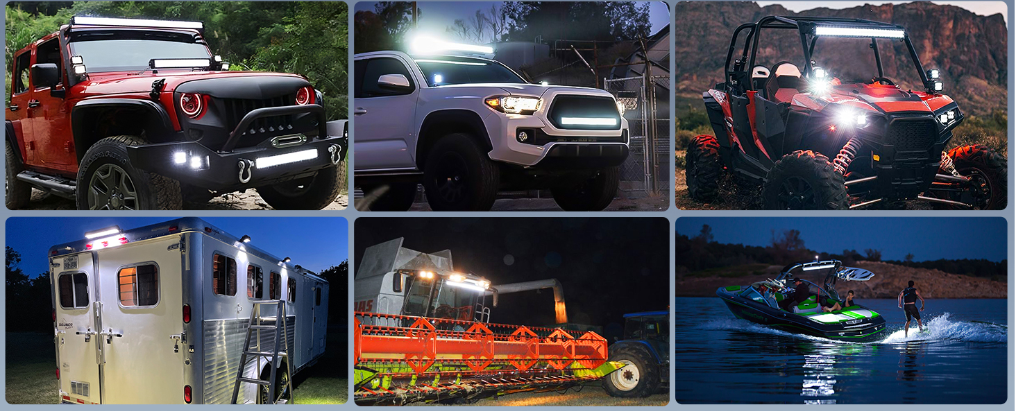 1PC 180W 32 Inch Spot Flood Light Bar