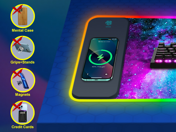 Cool rgb charging mouse pad