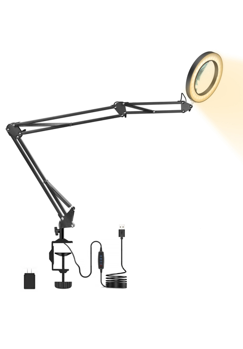 diamond art magnifying glass with light