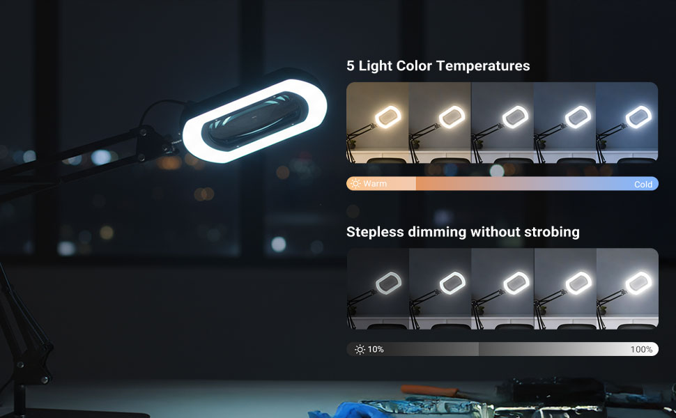 Magnifying Glass with Light and Stand