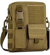 Wowelife Small Canvas Messenger Bag, Classic Vintage Black Shoulder bag, Small Tactical Bag Brown...