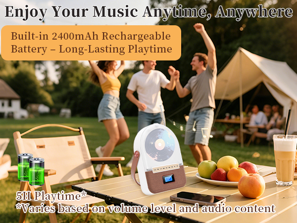 Built-in 2400mAh RechargeableBattery - Long-Lasting Playtime