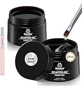 Beetles Low Heat Hard Gel Kit,Mint Sheer 2 Pcs Nail Extension,Sculpting,Building Apex for Salon P...