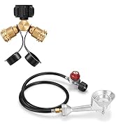 WADEO Propane Burner Head with Propane Tank Splitter, High Pressure Cast-Iron Burner Head with 4F...