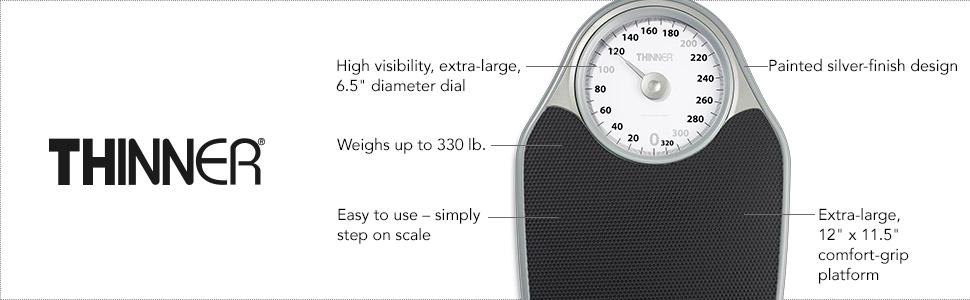 Thinner Bathroom Scale, Easy-to-use, simply step on scale, weight management, weight tracking