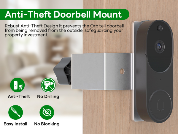 orbitell anti theft doorbell mount doorbell camera mount video doorbells holder mounting bracket