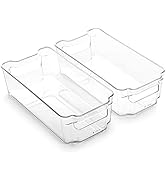 BINO | Stackable Storage Bins | THE STACKER COLLECTION | Clear Plastic Storage Bins | Built-In Ha...