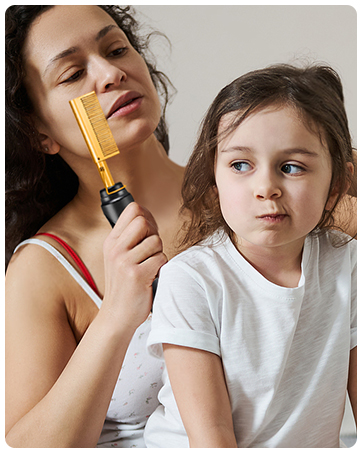 Ceramic Heating Hair Straightener Comb