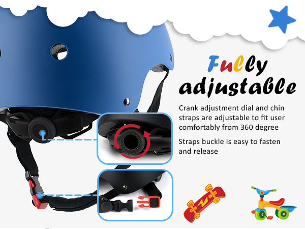 adjustment dial and quick release buckle